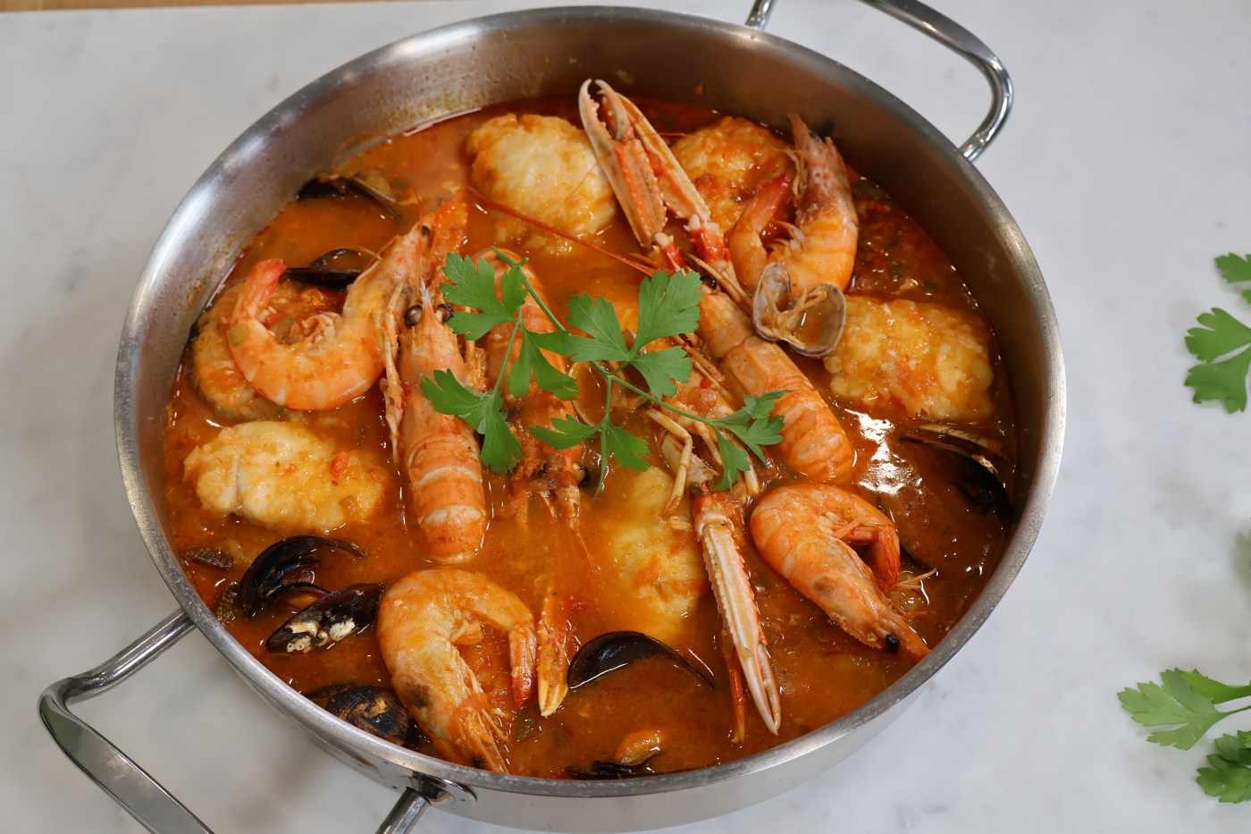 zarzuela de pescados y mariscos receta